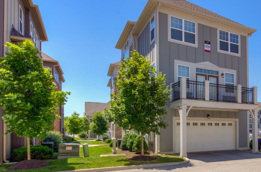 Exterior view of a Zionsville apartment.